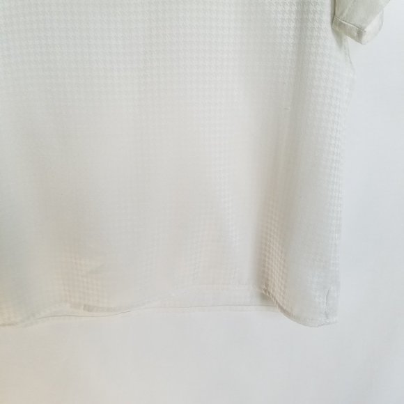 Vintage | Renaissance White Houndstooth Blouse - Picture 5 of 16